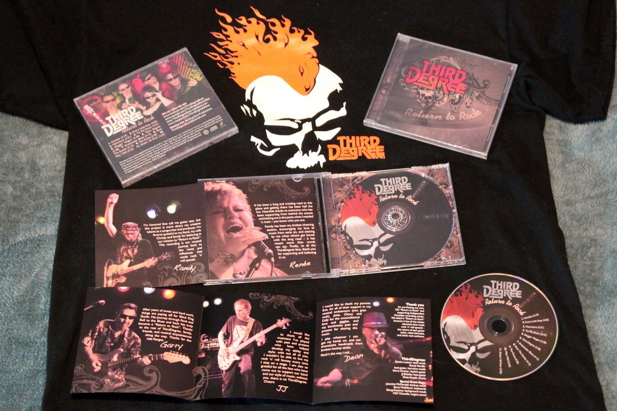 Third Degree: CD packaging design, graphics and photo editing, shirt graphic design, logo design