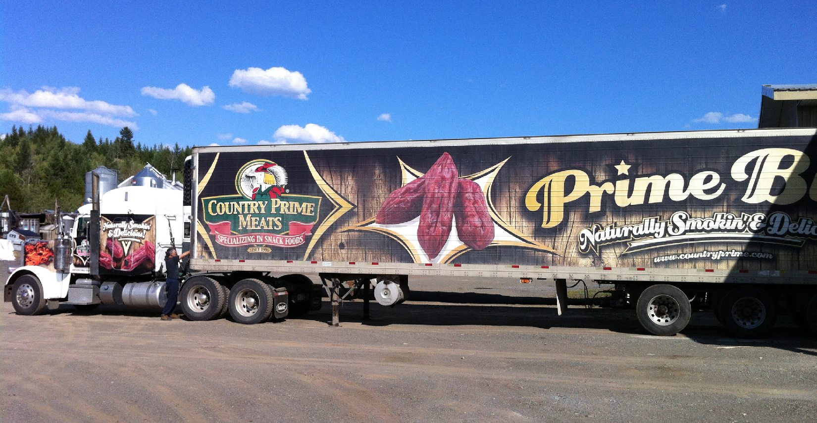 Country Prime Meats: Tractor half-wrap and trailer wrap file prep
