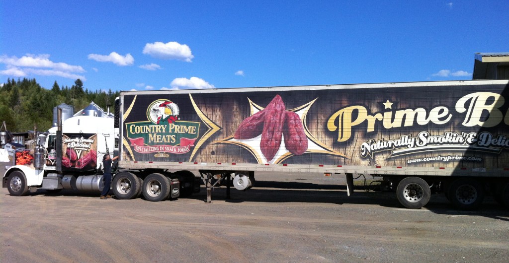 Country Prime Meats: Tractor half-wrap and trailer wrap file prep